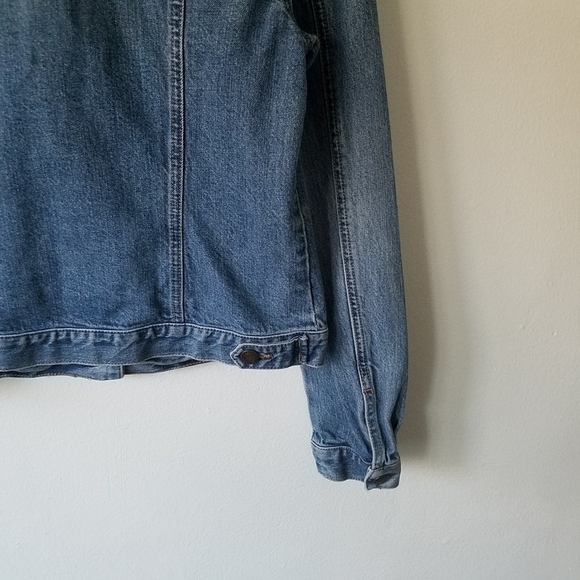 Loft Denim Blue Button Longsleeve Jacket Cotton Size Small - Picture 7 of 10